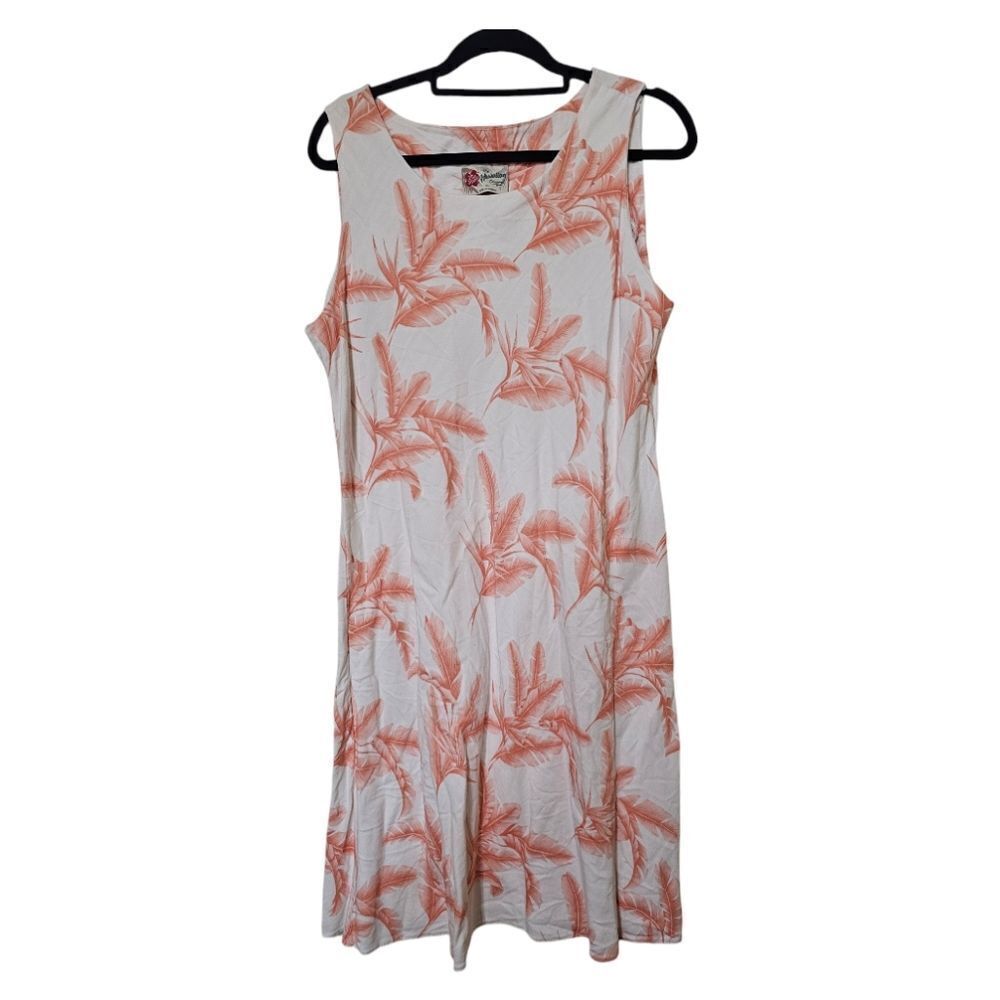 HILO‎ HATTIE Made in Hawaii Vintage Palm Leaves Printed Dress Size - Size XL